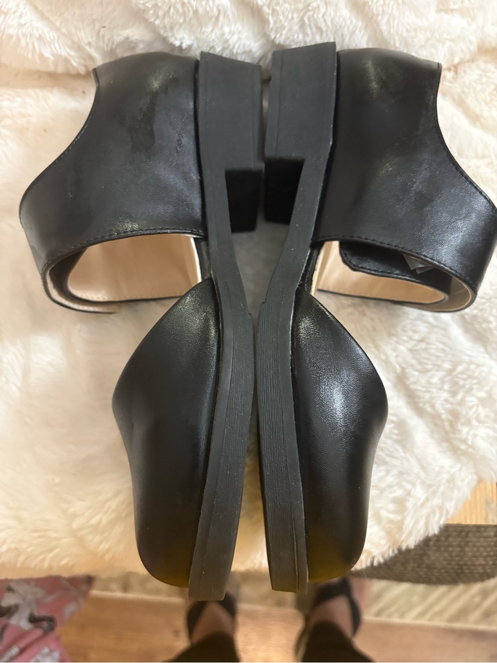 Black Mary Jane Flats with Buckle Strap - Picture 3 of 9